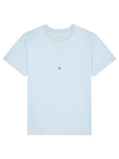 Givenchy T-shirt In Cotone Con Stampa  Flamingo In Light Blue