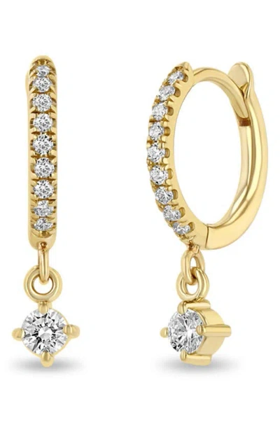 Zoë Chicco Women's Small 14k Yellow Gold & 0.19 Tcw Diamond Hoop Earrings