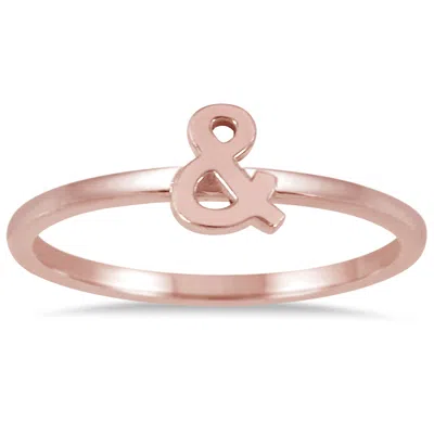 Sselects Stackable Ampersand Ring In 14k Gold In Pink