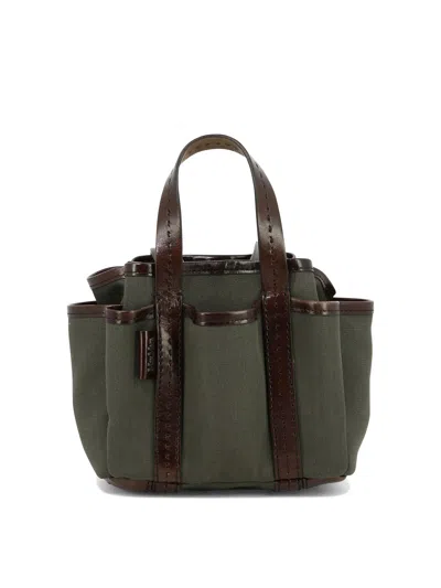 Max Mara 'giardiniera' Green Cotton Mini Bag