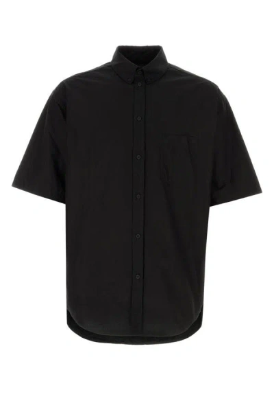 Balenciaga Black Poplin Oversize Shirt