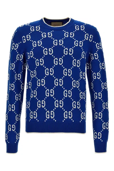Gucci Gg Sweater In Blue