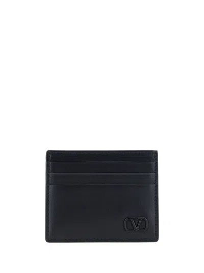 Valentino Garavani Men  Vlogo Card Holder In Black
