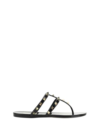 Valentino Garavani Women  Rockstud Sandals In Black