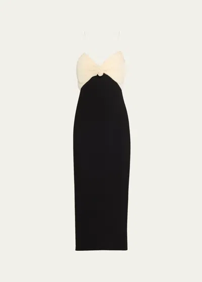 Rachel Gilbert July Strap Maxi Dress In Black,white