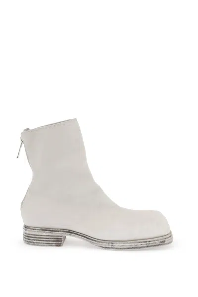 Guidi Leather Ankle Boots In Grigio