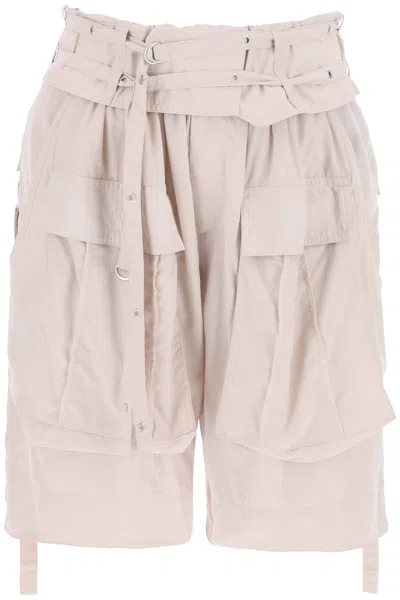 Isabel Marant Belted Shorts In Neutral