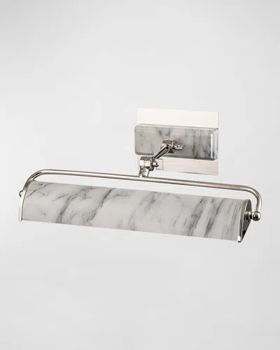 Lucas + Mckearn Winchfield Picture Light In Polished Nickel And White Marble