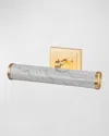 Lucas + Mckearn Coates Medium Picture Light In Carrera Stone Finish And Brushed Brass