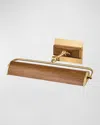 Lucas + Mckearn Winchfield Picture Light In Aged Brass And Oak