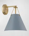 Crystorama Xavier 1-light Task Sconce In Vibrant Gold  Blue