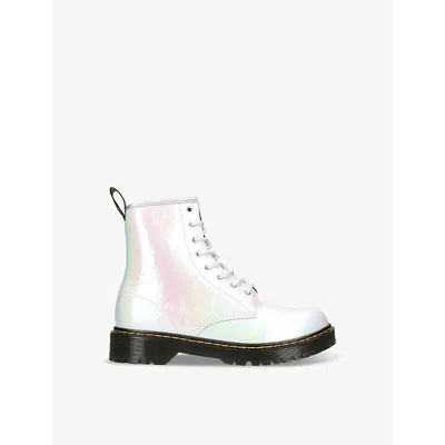 Dr. Martens' Dr Martens Girls Mult/other Kids' 1460 Iridescent Leather Ankle Boots In White
