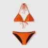 Gucci Gg Stretch Jersey Bikini In Orange