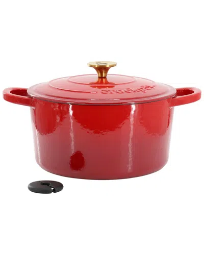 Crock-pot Artisan 6qt Enameled Cast Iron Dutch Oven In Red