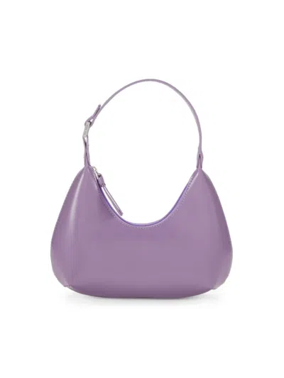 By Far Women's Leather Crescent Shoulder Bag In Purple