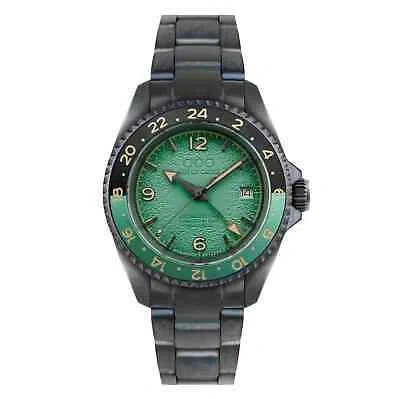 Pre-owned Out Of Order 001-24.ve Men's Automatic Green Trecento Wristwatch In Grey/green
