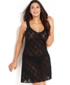 Hanky Panky Plus Size Signature Lace Chemise Lingerie 485214x In Black