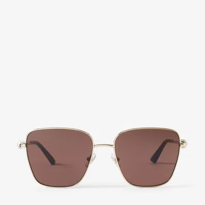 Jimmy Choo Pua Square-frame Sunglasses In E73 Dark Brown