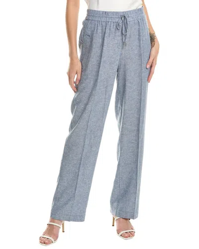 Jones New York Drawstring Linen-blend Pant In Blue