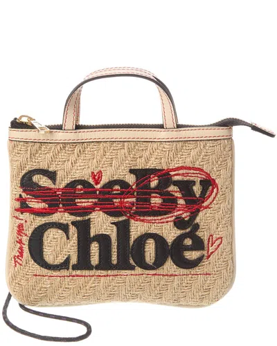 See By Chloé See By Chole Logo Jute Crossbody In Brown