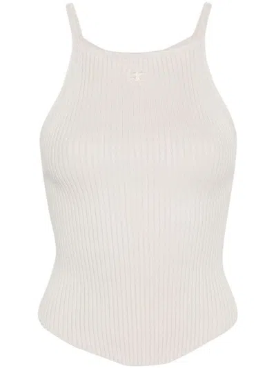 Courrèges Top In Lime Stone