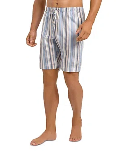 Hanro Cotton Striped Pyjama Shorts In Canvas Stripe