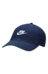 Nike Embroidered-logo Dad Cap In Blue