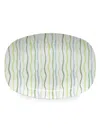 Mariposa Patterns That Play Stripe Tease Platter In Green