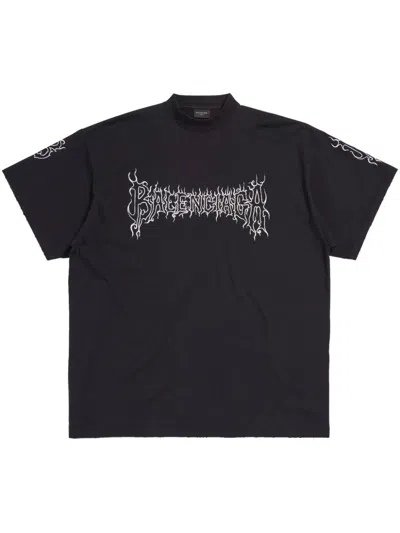 Balenciaga Darkwave T-shirt Oversized In Schwarz