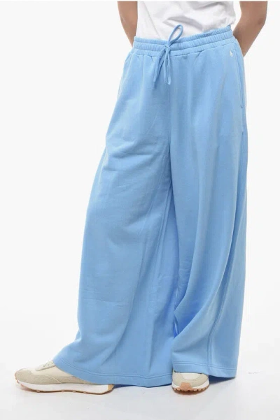 Polo Ralph Lauren Wide Leg Sweat Trousers In Blue