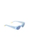 Jacquemus Les Lunettes Soli Acetate Rectangle Sunglasses In Blue