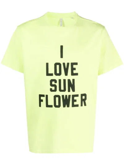 Sunflower Man T-shirt Acid Green Size L Cotton In Yellow & Orange