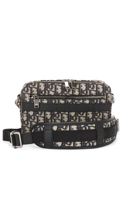 Fwrd Renew Dior Oblique Safari Shoulder Bag In Black