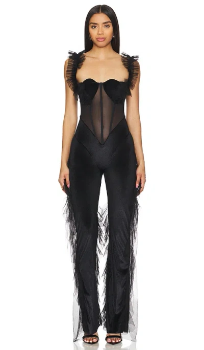 Amor Mia Fatal Attraction Jumpsuit In 黑色