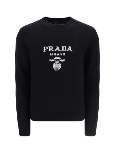 Prada Men Sweater In Black