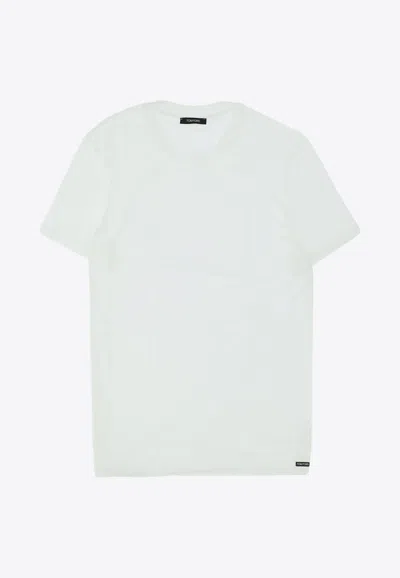 Tom Ford Basic Crewneck T-shirt In White