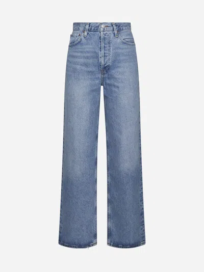 Agolde Low Slung Baggy Jeans In Libertine_vint_med_ind_