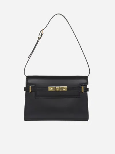 Saint Laurent Small Manhattan Shoulder Bag In Black