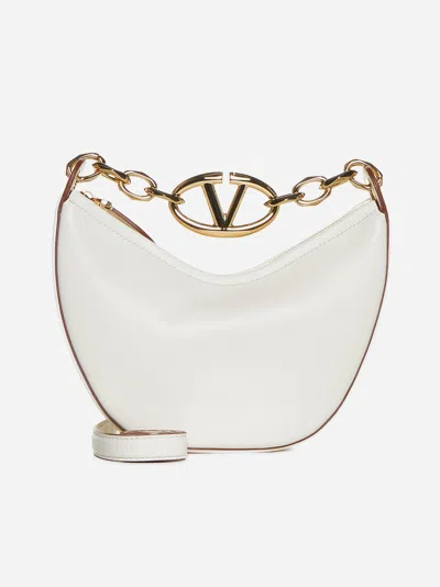 Valentino Garavani Vlogo Moon Hobo Bag In Ivory