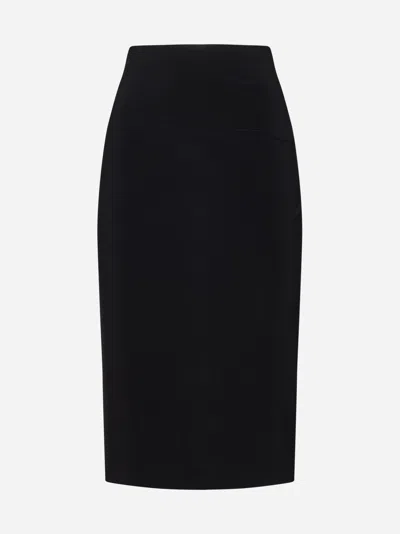 Norma Kamali Straight Skirt In Black