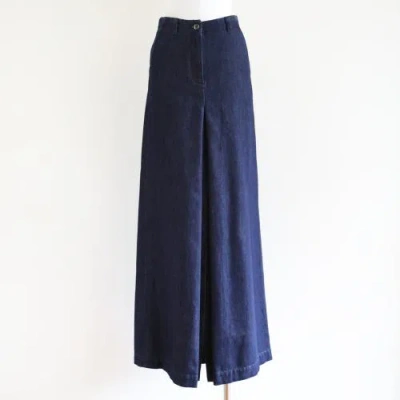 Dries Van Noten 02655-sulia Long Den 8432 W.w.skirt Clothing In Blue