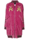 AS65 AS65 VELVET EMBROIDERED JACKET - PINK,W287312291711