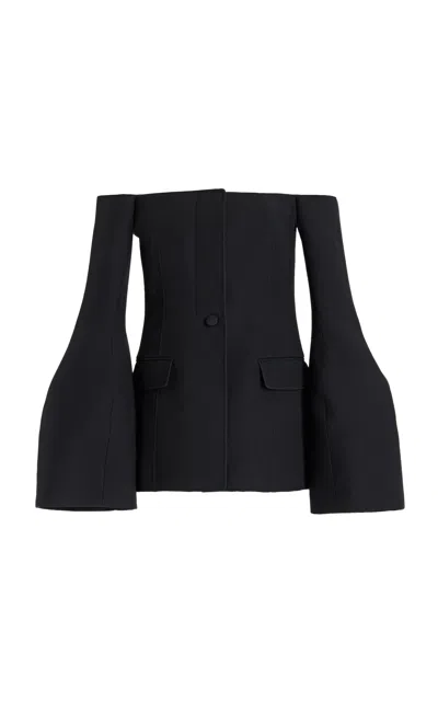 Gabriela Hearst Ambrose Jacket In Silk Wool In Black