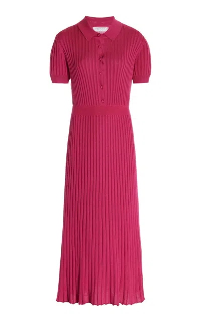 Gabriela Hearst Amor Knit Dress In Fuchsia Cashmere Silk