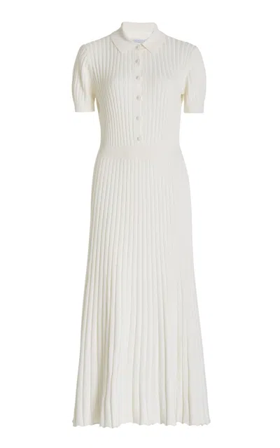 Gabriela Hearst Amor Knit Dress In Ivory Cashmere Silk