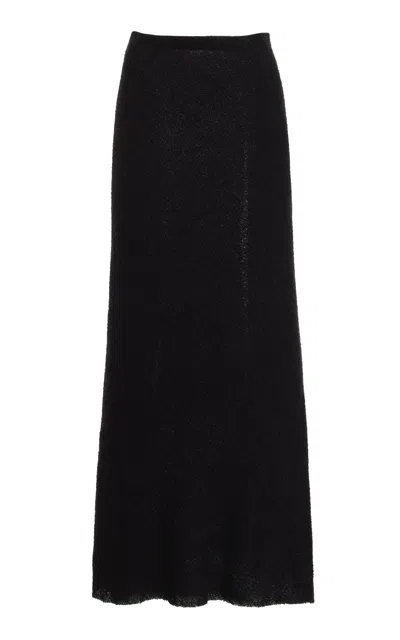 Gabriela Hearst Belo Skirt In Black Boucle Gauze