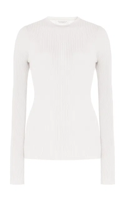 Gabriela Hearst Browning Knit Sweater In Ivory Cashmere Silk