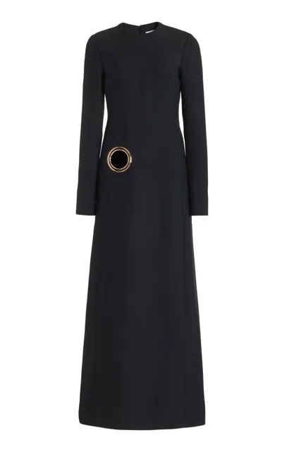 Gabriela Hearst Cadell Dress In Silk Wool Cady In Black