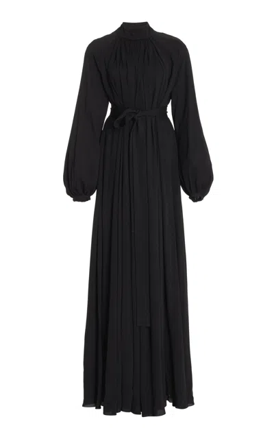 Gabriela Hearst Cedric Dress In Black Silk Georgette