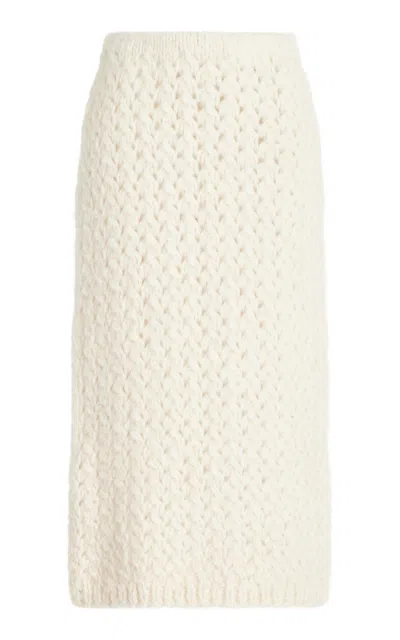 Gabriela Hearst Collin Skirt In Ivory Welfat Cashmere
